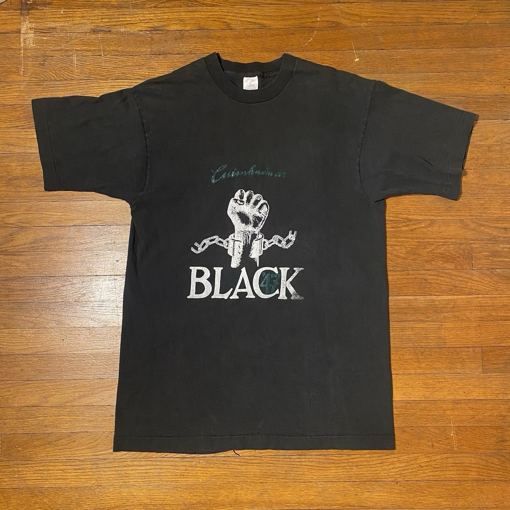 Vintage 1991 Black 47 Celtic Punk Og‎ T-shirt Men's Large